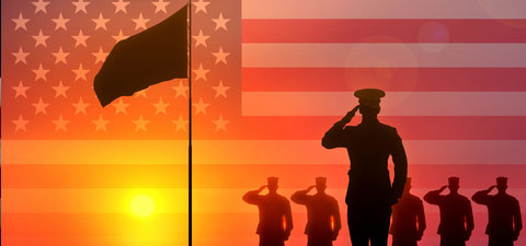 a man and a sunset in the background