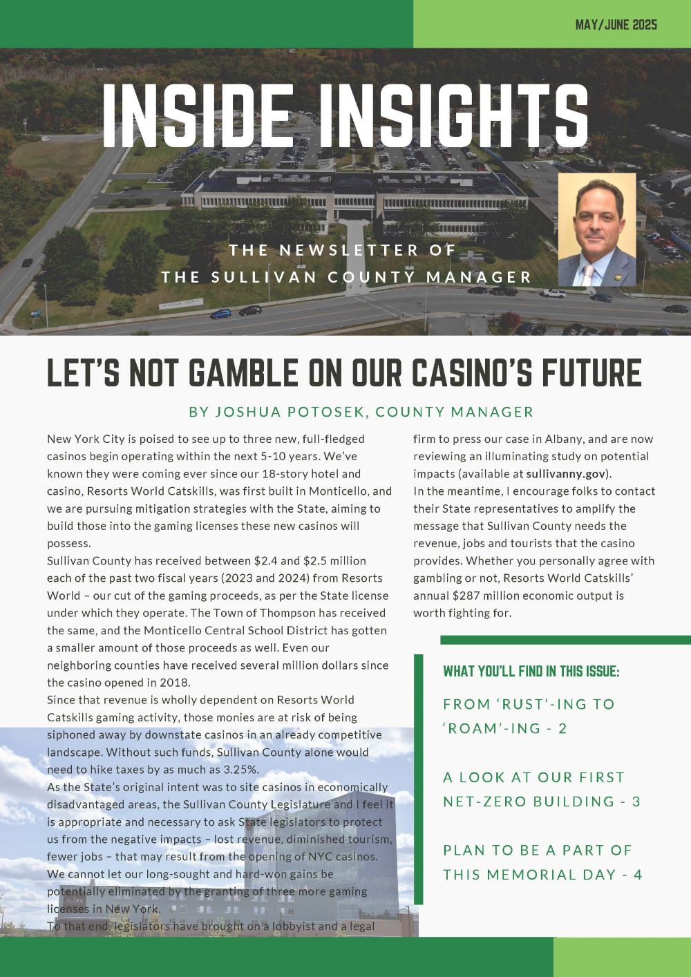 County Manager's May/June 2025 Newsletter