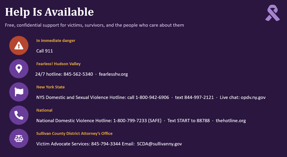 Help is Available - Free, confidential support for victims, survivors, and the people who care about them