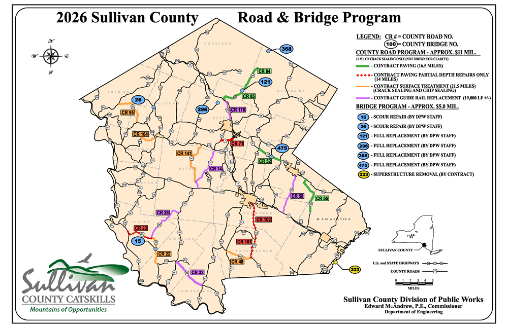 2026 Road and Bridge Work Map