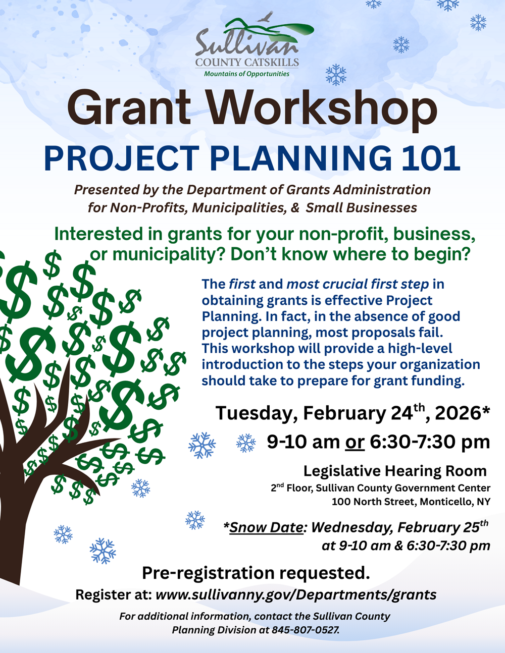 Project Planning Grant Workshops