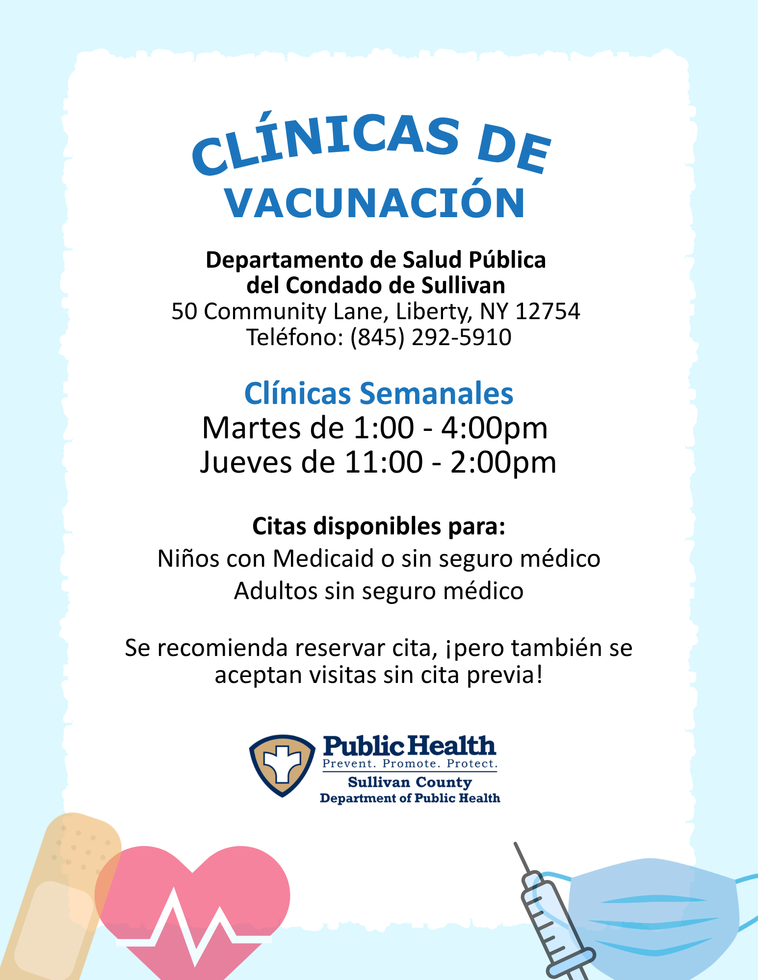 Spanish Vaccine Clinics Flyer