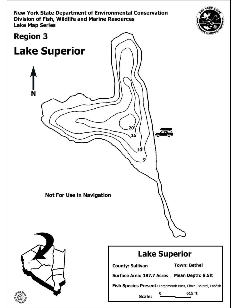 Lake Superior Contour Map