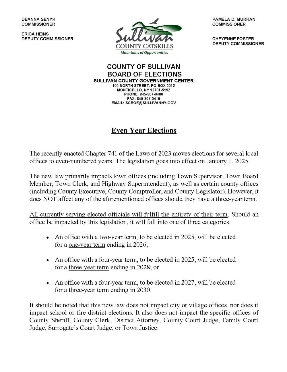 Even Year Law