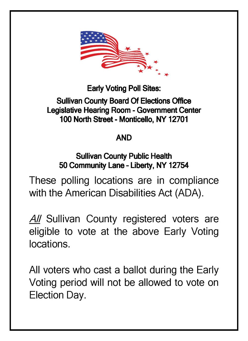 General Election Early Voting Flyer 2025 - Page 2