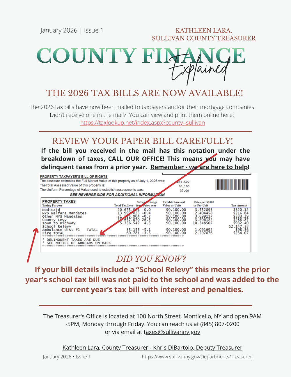 January 2026 Treasurer Newsletter