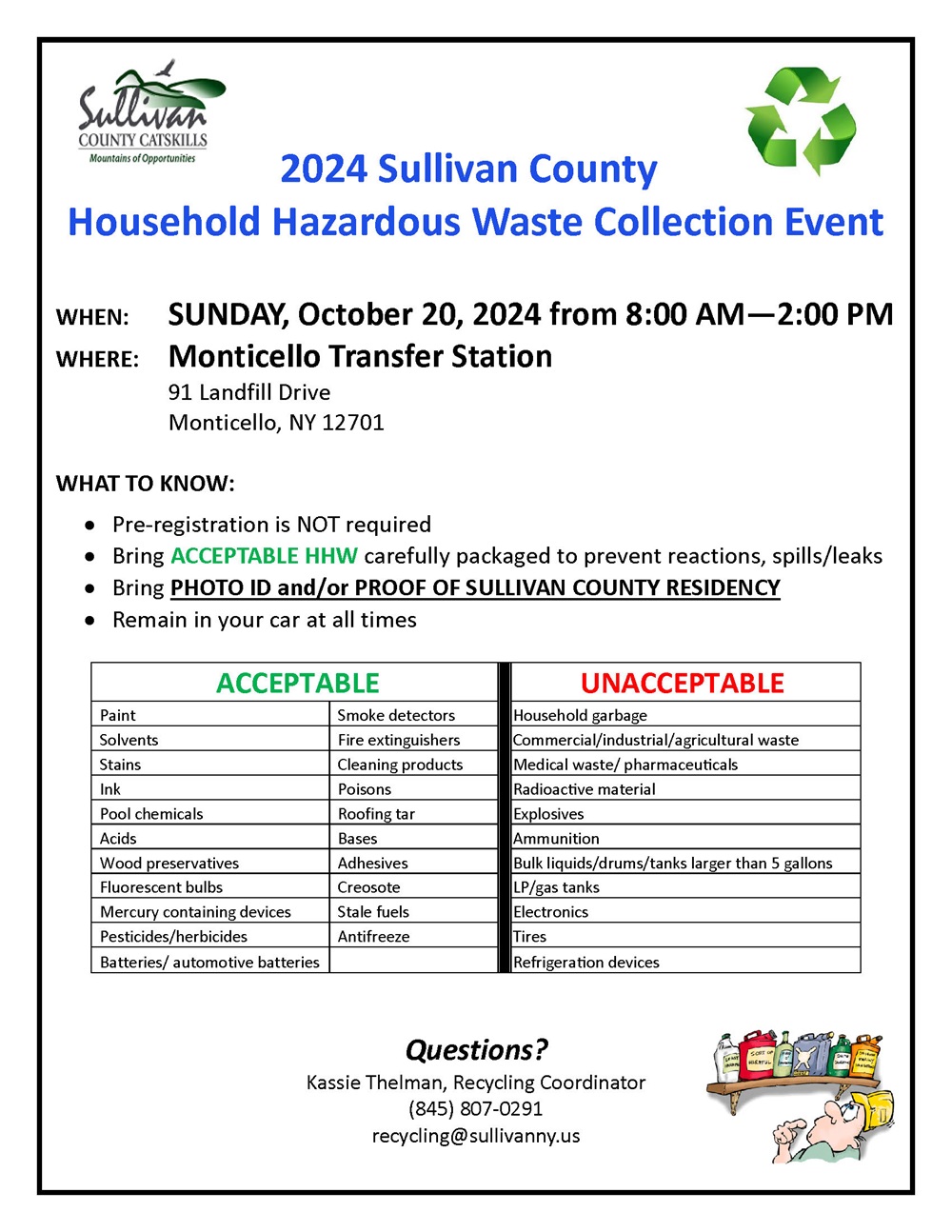 Household Hazardous Waste Poster
