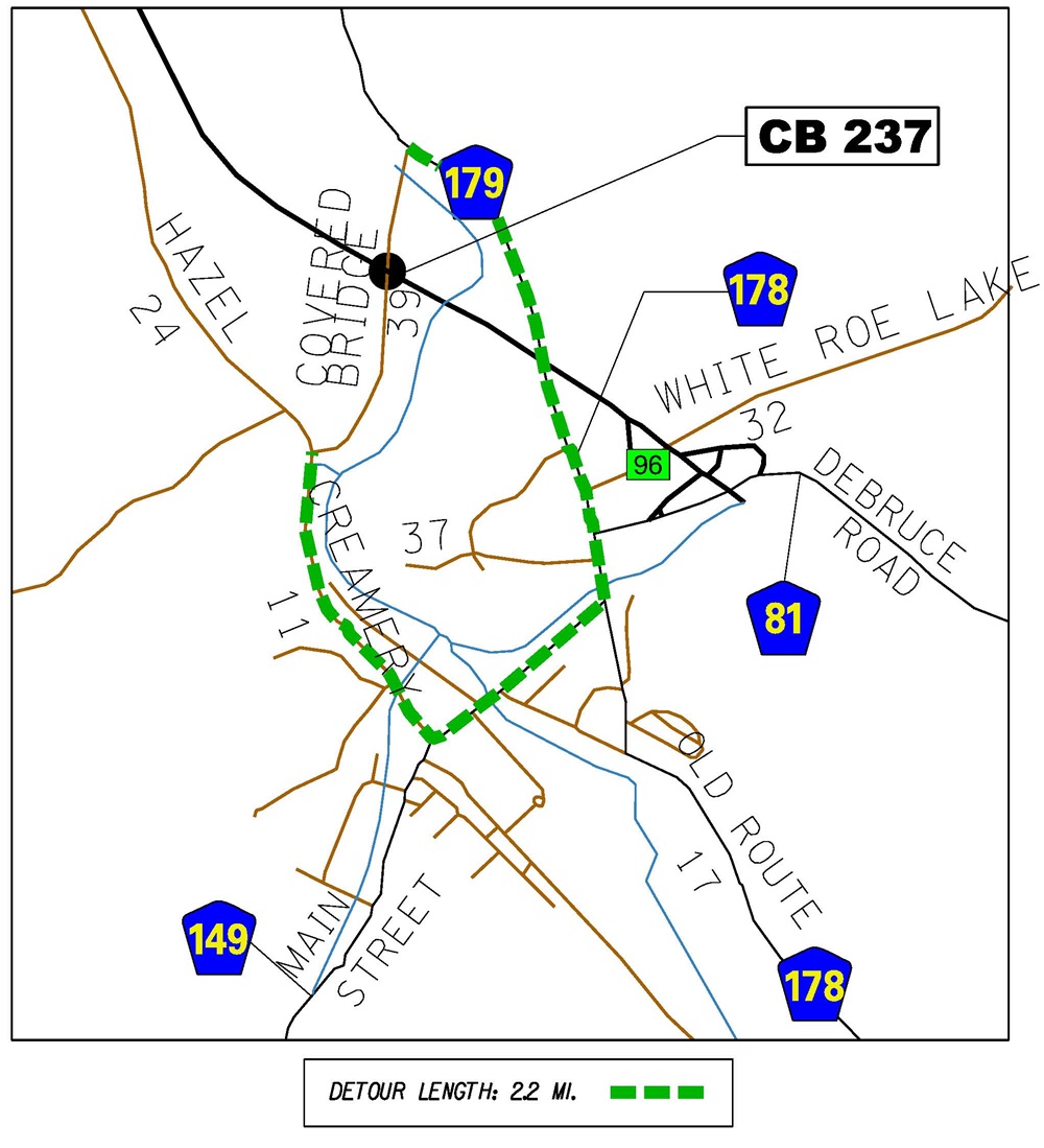 Bridge Detour Map