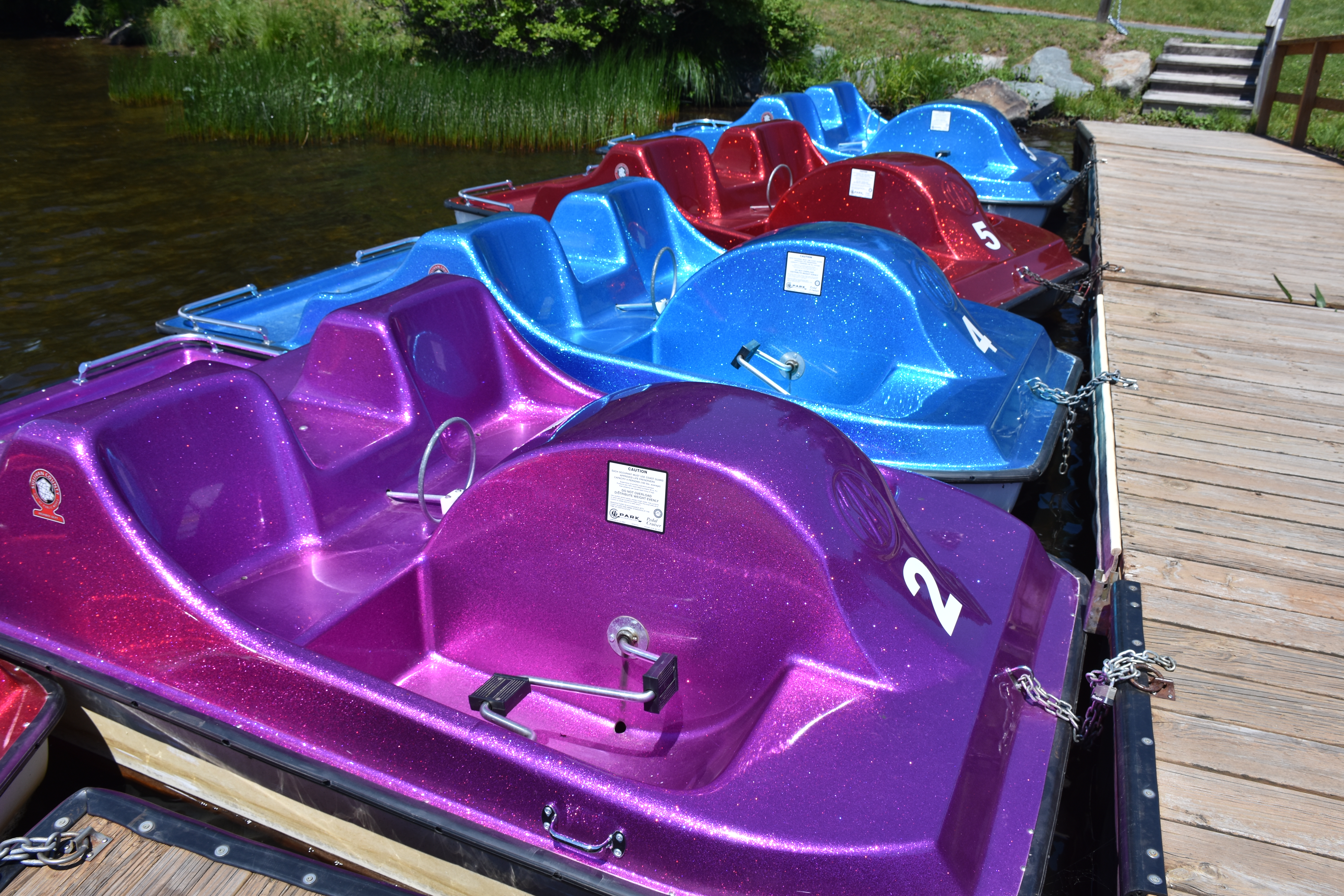 Pedal boats to rent at Lake Superior State Park