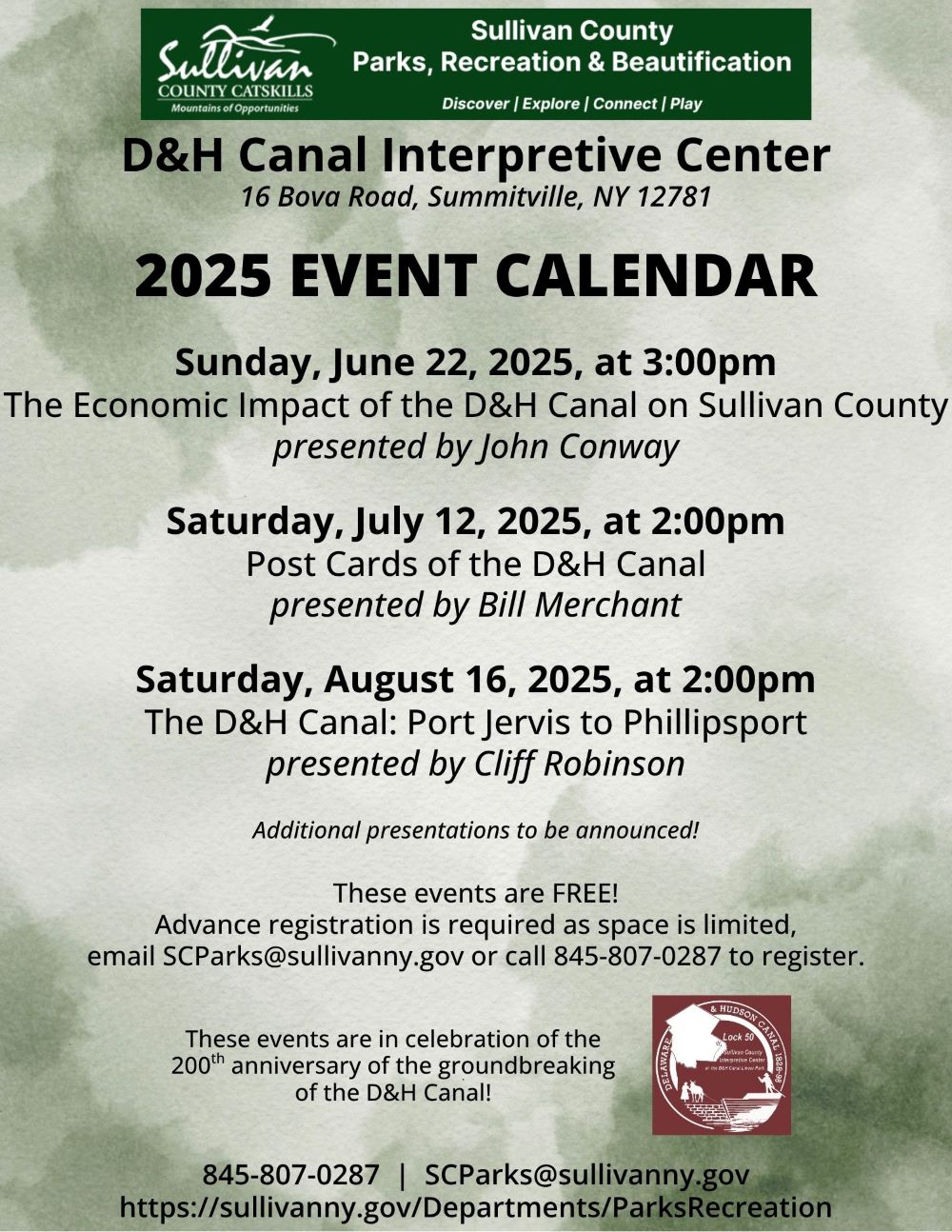 D&H Canal Interpretive Center Events