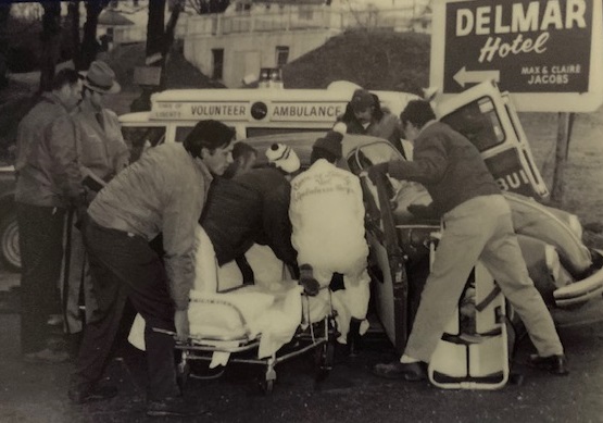 A vintage photo of the Town of Liberty Ambulance Corps