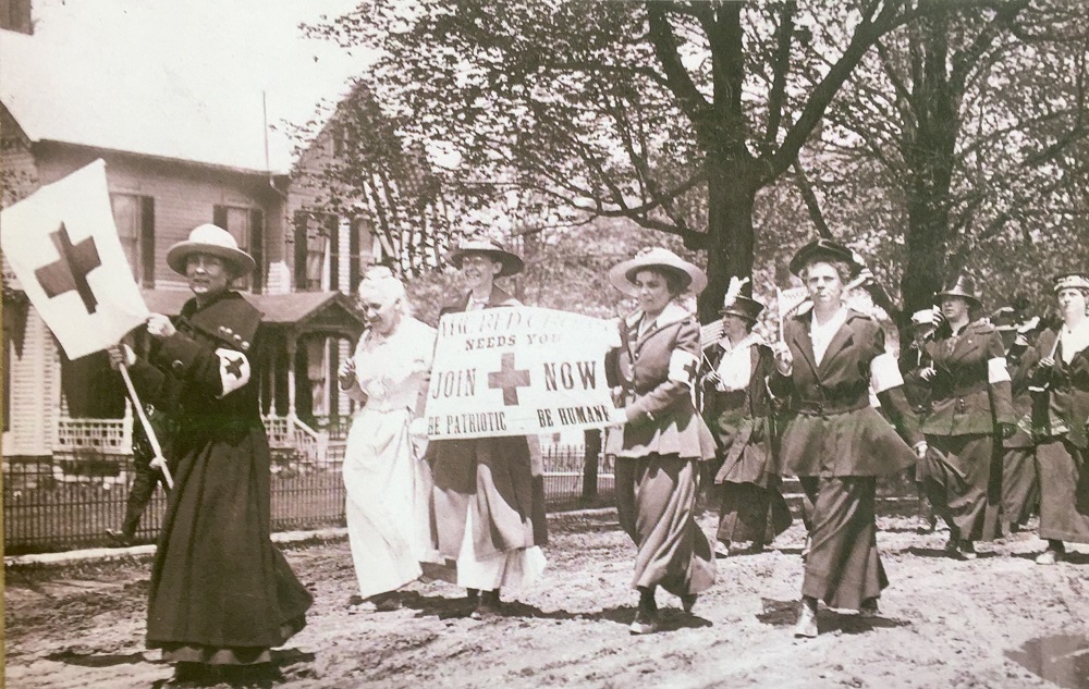 Red Cross march in Livingston Manor