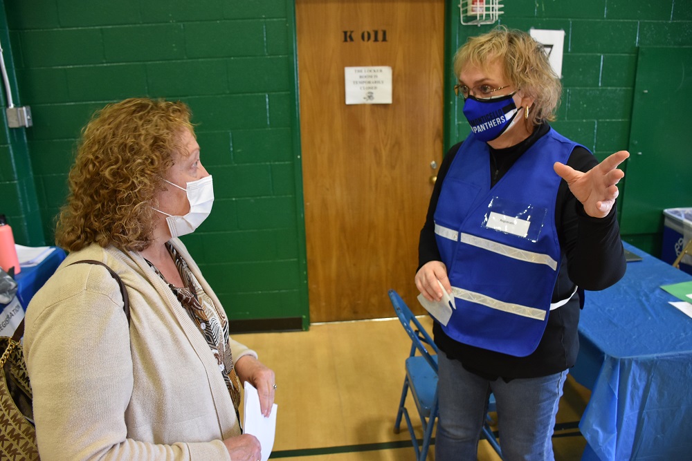 District 2 Legislator Nadia Rajsz and Volunteer Lori Orestano James