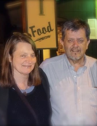 Carol Smith and Aldo Troiani of Little Sparrow Smiling for the Camera