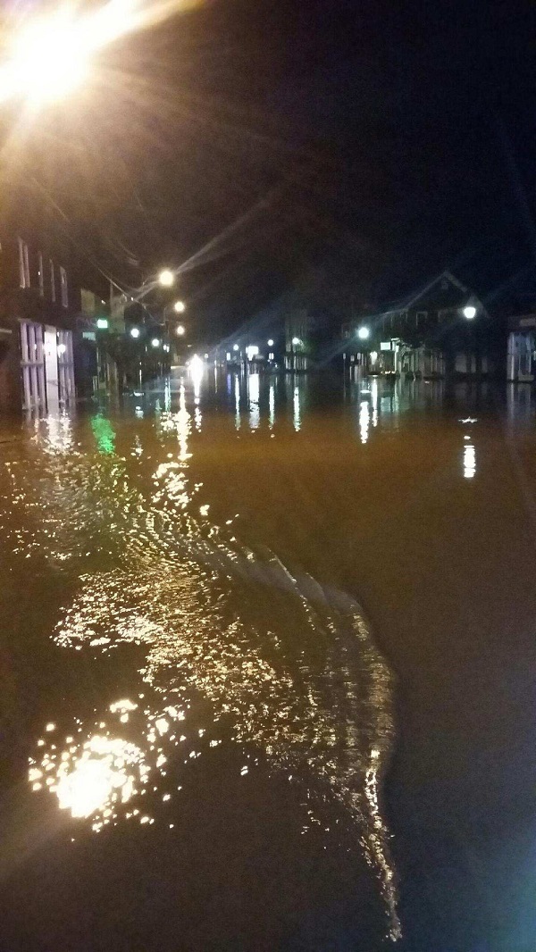 floodwaters in downtown Livingston Manor