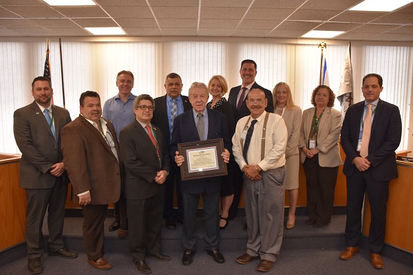 Maurice Gerry receiving Distinguished Citizen Award