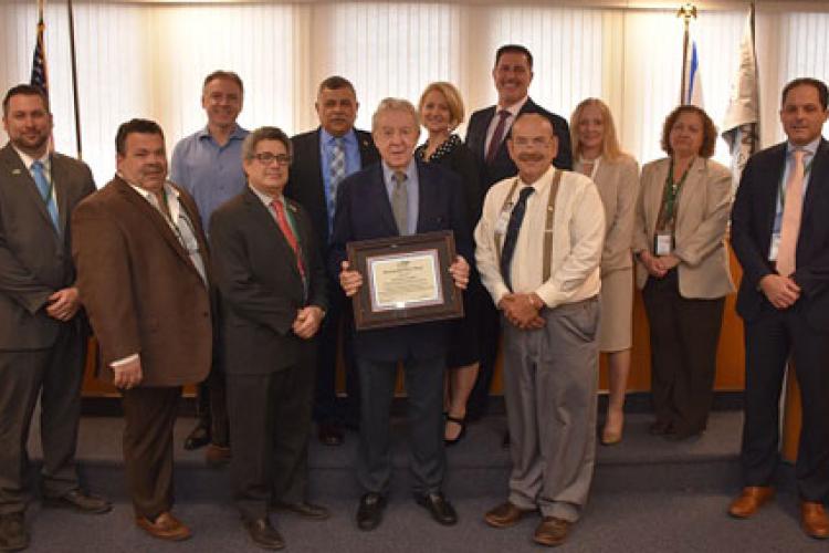 Distinguished Citizen Awardee Maurice Gerry receiving award