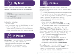 Child Support payment options