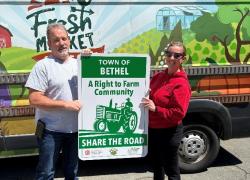Charlie Kocher and Melinda Meddaugh with RTF Sign