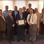Distinguished Citizen Awardee Maurice Gerry receiving award